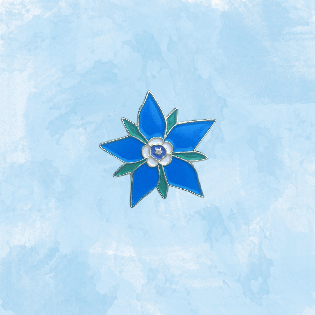 Borage Enamel Pin