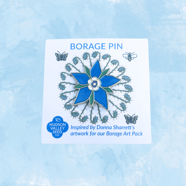 Borage Enamel Pin