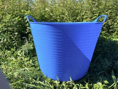 Red Gorilla 3.7-gallon garden tub for tools and supplies, sturdy plastic container with handles for gardening and storage.