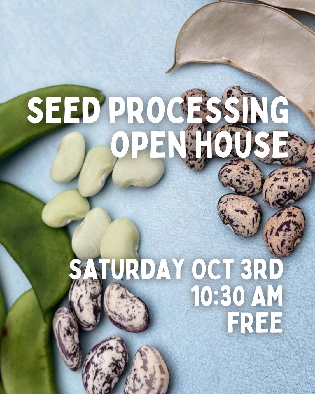 Seed Processing Open House - 10/3 - 10:30 AM