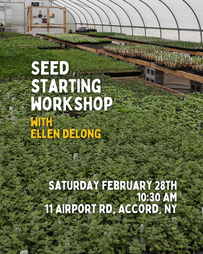 Seed Starting Workshop with Ellen DeLong 2/28 10:30AM
