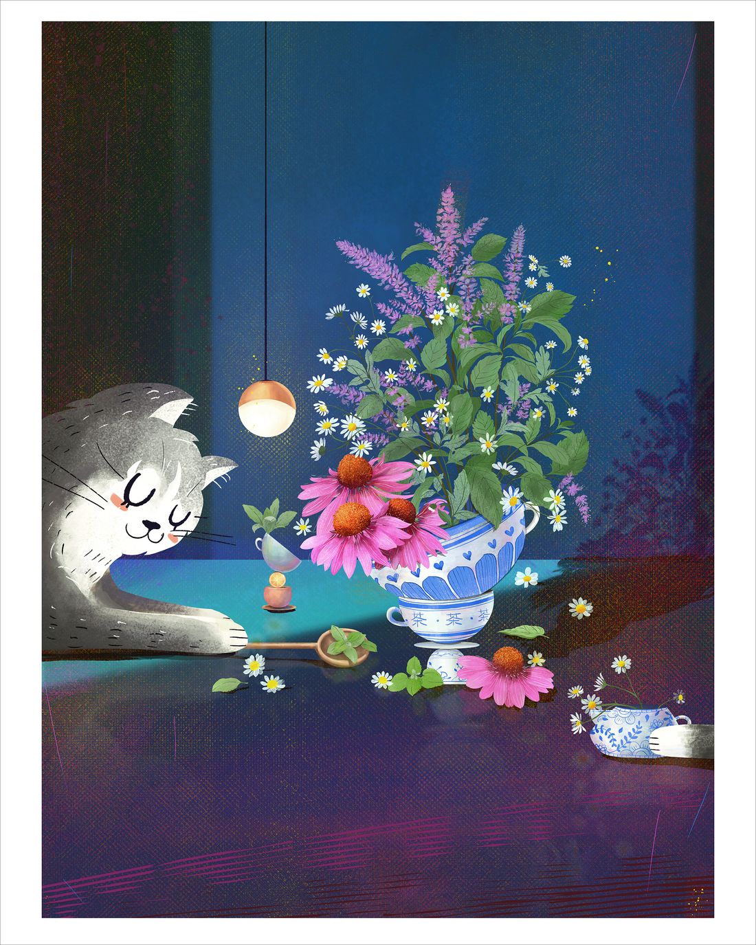 Tea Garden Mix Art Print ~Signed~