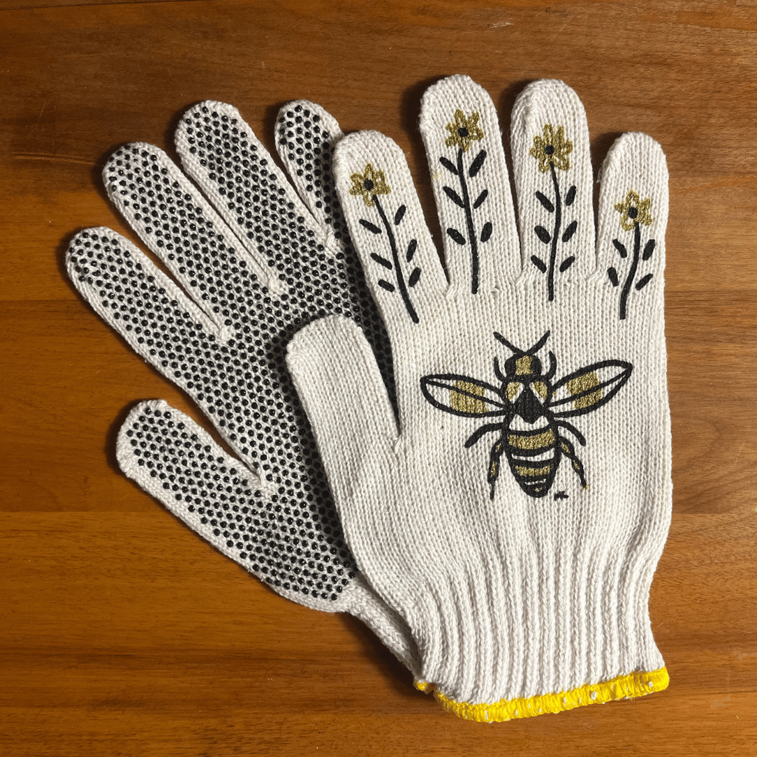 bee gardening gloves Printed Garden Gloves