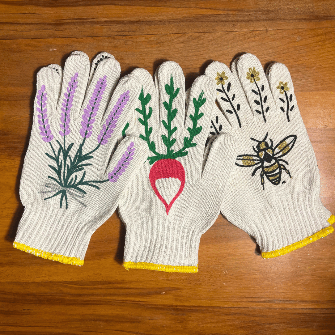 gloves for gardening Printed Garden Gloves