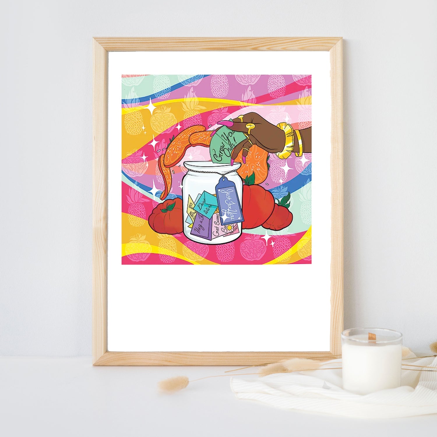 Pineapple Tomato Art Print ~Signed~