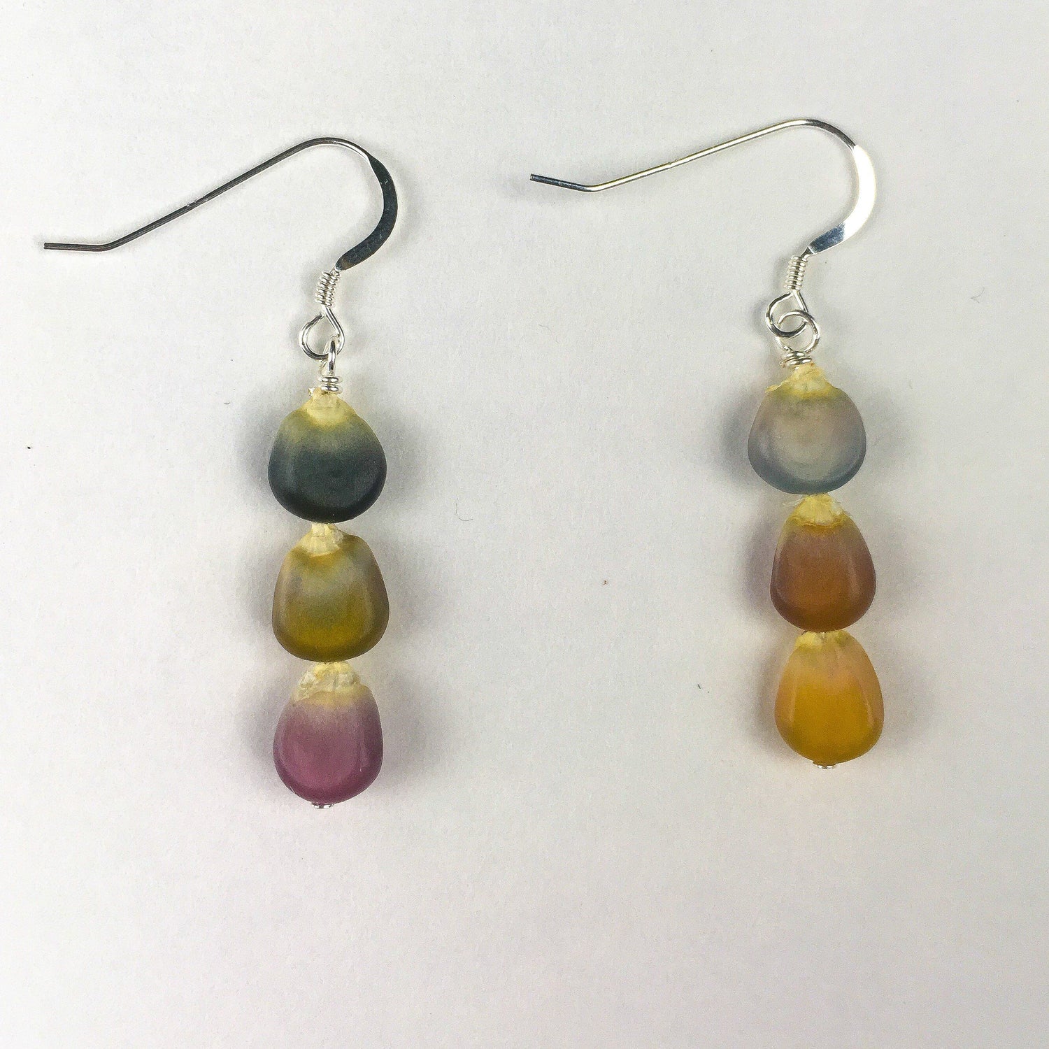 Glass Gem Corn Dangle Earrings vendor-unknown