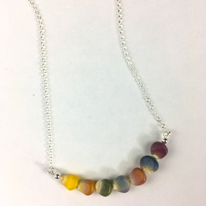 Glass Gem Corn Half Moon Necklace vendor-unknown