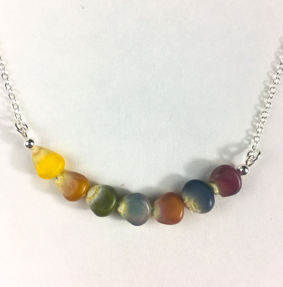 Glass Gem Corn Half Moon Necklace vendor-unknown