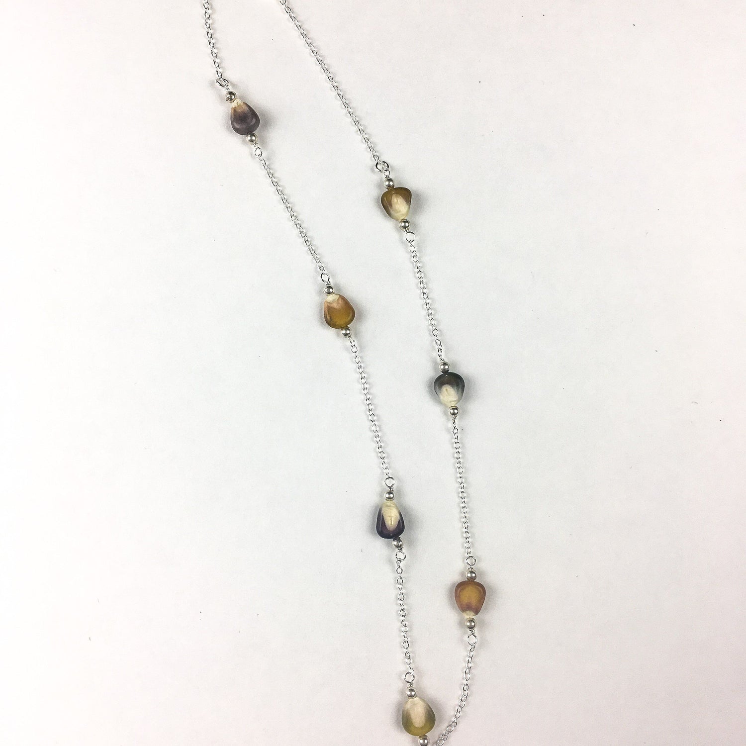 Glass Gem Corn Link Necklace vendor-unknown