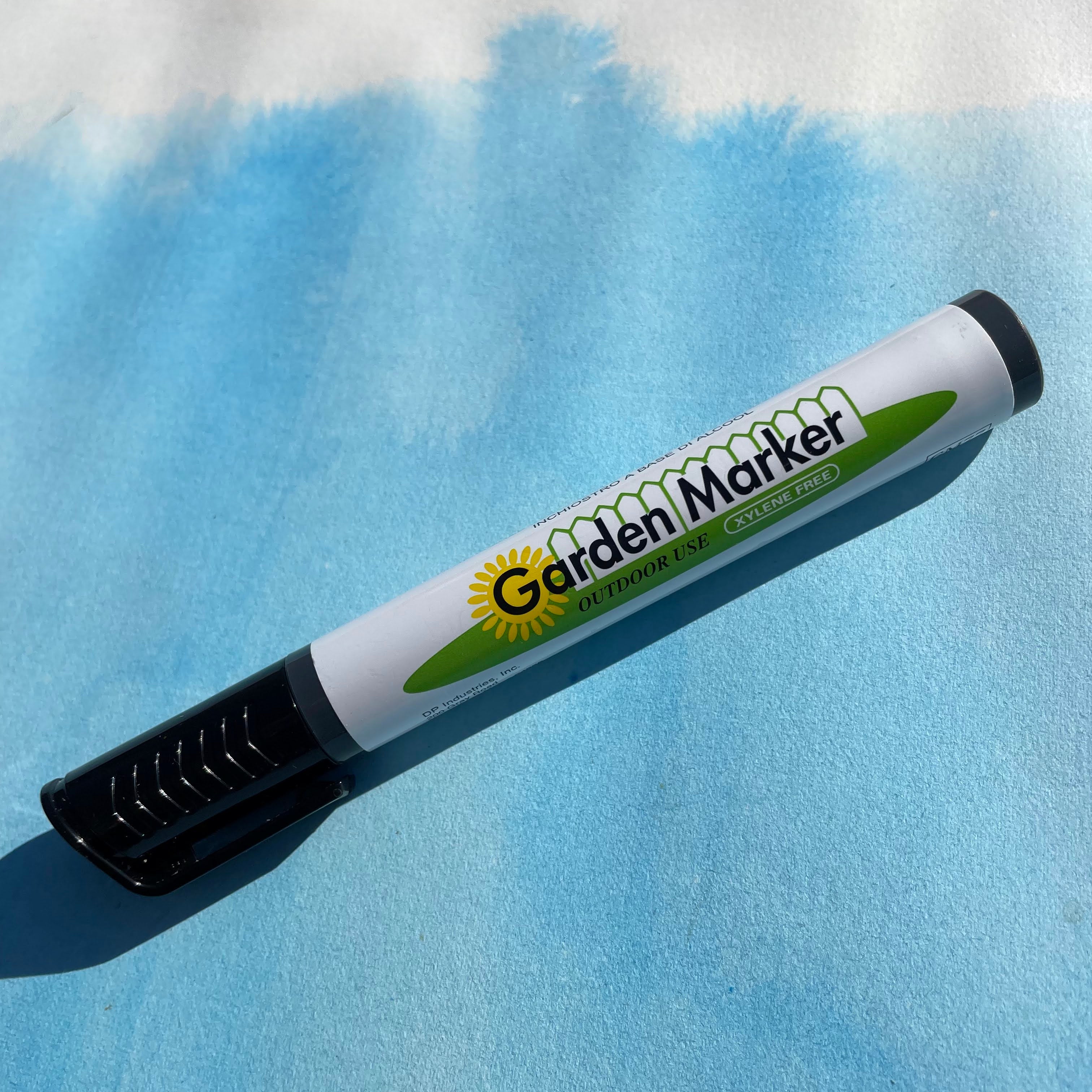 133 SUPPLY - 6 Pack Garden Marker Pen Permanent Markers Black (UV