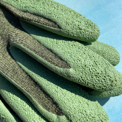 thick rubber gardening gloves Bamboo Rubber Palm Gardener Gloves - Large