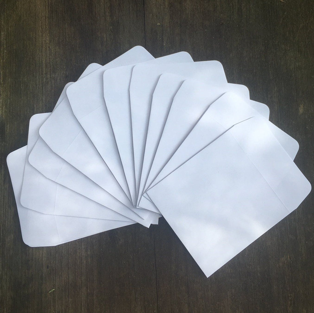 Guardian White Seed Envelopes – Easy Seal Seed Saving Envelopes – 3-1/4” x  4-1/2” Seed Storage Envelopes – Mini Envelopes Self Seal – Seed Packets