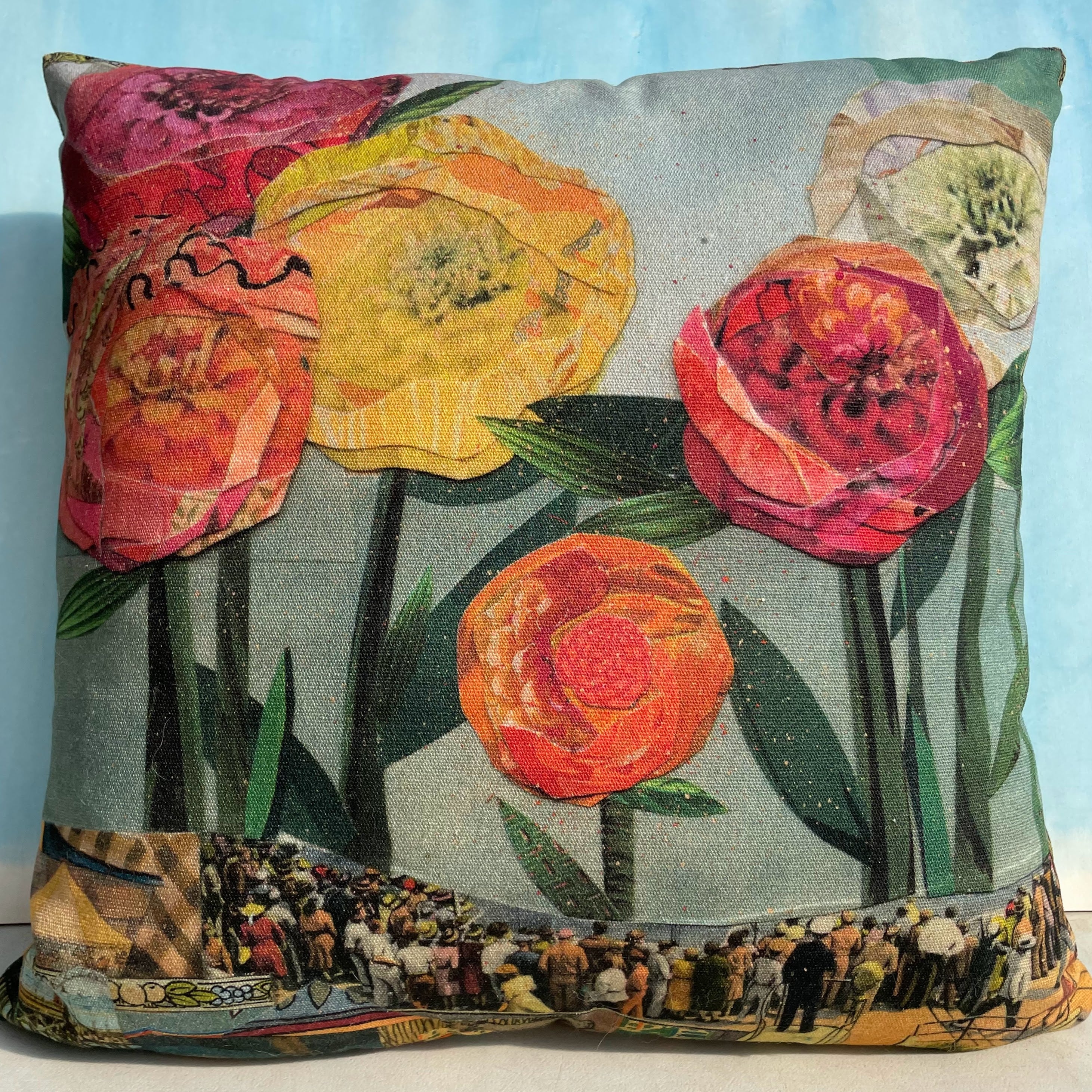 State Fair Zinnia Throw Pillow